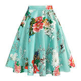 Skirts Women Retro High Waist Midi Skirt