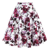 Skirts Women Retro High Waist Midi Skirt