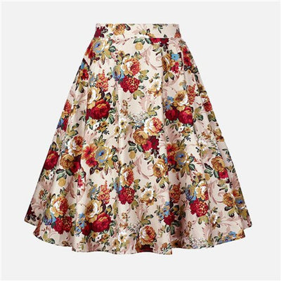 Skirts Women Retro High Waist Midi Skirt