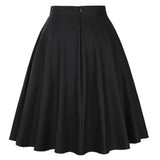 Skirts High Waist Pinup Mini Black Daily Skirts
