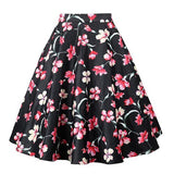 Skirts Women Retro High Waist Midi Skirt