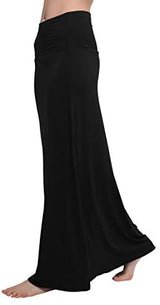 Urban CoCo Women's Stylish Spandex Comfy Fold-Over Flare Long Maxi Skirt at Amazon Womenâs Clothing store