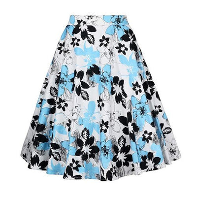 Skirts Women Retro High Waist Midi Skirt
