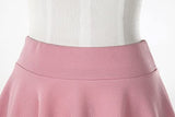 Urban CoCo Women's Basic Versatile Stretchy Flared Casual Mini Skater Skirt (X-Large, Pink) at Amazon Womenâs Clothing store