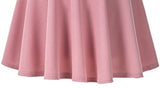 Urban CoCo Women's Basic Versatile Stretchy Flared Casual Mini Skater Skirt (X-Large, Pink) at Amazon Womenâs Clothing store