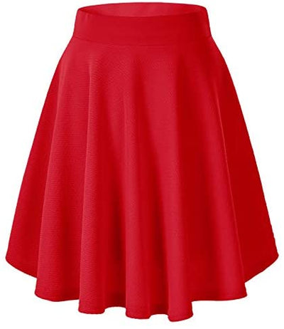 Urban CoCo Women's Basic Versatile Stretchy Flared Casual Mini Skater Skirt (X-Large, Black) at Amazon Womenâs Clothing store