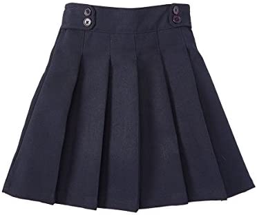 unik Girl Pleated Uniform Skirt Scooter Size 5-16 Navy Khaki Plaid (Hunter Green, 5): Clothing