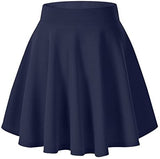 Urban CoCo Women's Basic Versatile Stretchy Flared Casual Mini Skater Skirt (X-Large, Black) at Amazon Womenâs Clothing store