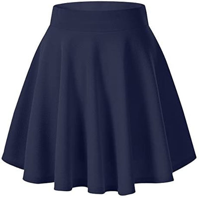 Urban CoCo Women's Basic Versatile Stretchy Flared Casual Mini Skater Skirt (X-Large, Black) at Amazon Womenâs Clothing store