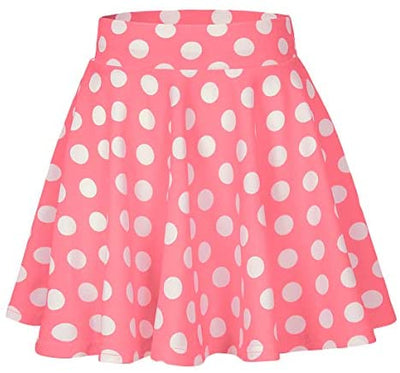 Urban CoCo Women's Basic Versatile Stretchy Flared Casual Mini Skater Skirt (X-Large, Pink) at Amazon Womenâs Clothing store