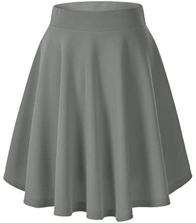 Urban CoCo Women's Basic Versatile Stretchy Flared Casual Mini Skater Skirt (X-Large, Black) at Amazon Womenâs Clothing store