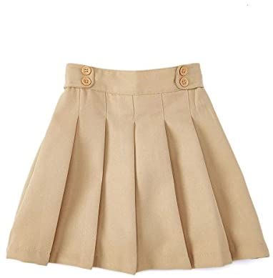 unik Girl Pleated Uniform Skirt Scooter Size 5-16 Navy Khaki Plaid (Hunter Green, 5): Clothing