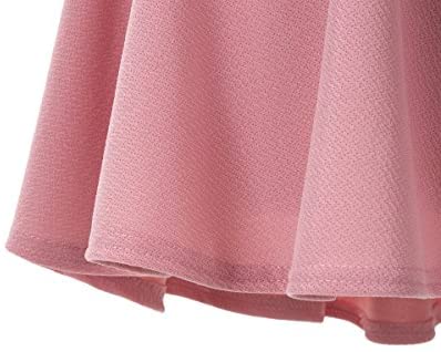 Urban CoCo Women's Basic Versatile Stretchy Flared Casual Mini Skater Skirt (X-Large, Pink) at Amazon Womenâs Clothing store