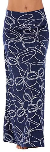 Urban CoCo Women's Stylish Spandex Comfy Fold-Over Flare Long Maxi Skirt at Amazon Womenâs Clothing store