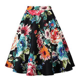 Skirts Women Retro High Waist Midi Skirt
