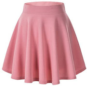 Urban CoCo Women's Basic Versatile Stretchy Flared Casual Mini Skater Skirt (X-Large, Pink) at Amazon Womenâs Clothing store