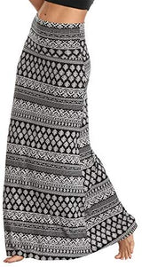Urban CoCo Women's Stylish Spandex Comfy Fold-Over Flare Long Maxi Skirt at Amazon Womenâs Clothing store