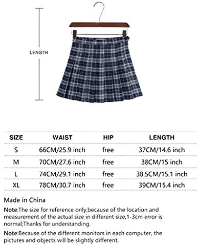 Fashion World Women High-Waist Pleated Mini Skirt with Soft Underneath,Blue Large: Clothing