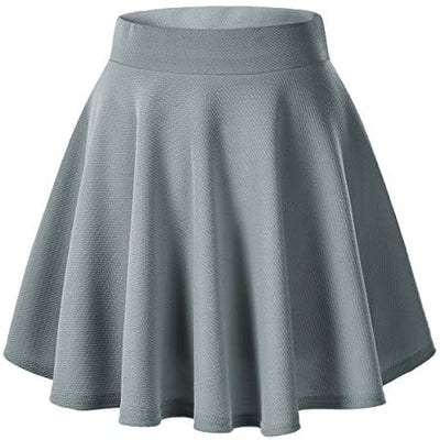 Urban CoCo Women's Basic Versatile Stretchy Flared Casual Mini Skater Skirt (X-Large, Black) at Amazon Womenâs Clothing store