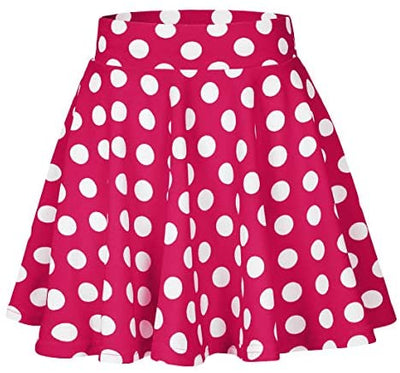 Urban CoCo Women's Basic Versatile Stretchy Flared Casual Mini Skater Skirt (X-Large, Pink) at Amazon Womenâs Clothing store