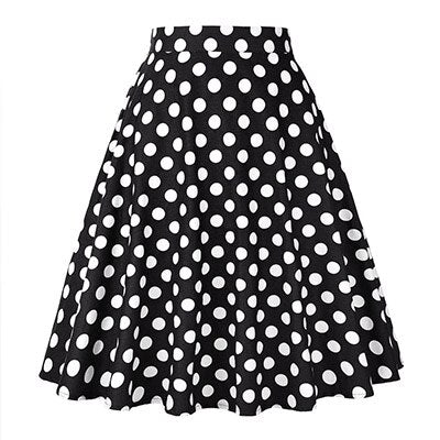 Skirts High Waist Pinup Mini Black Daily Skirts