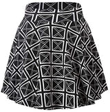 Urban CoCo Women's Basic Versatile Stretchy Flared Casual Mini Skater Skirt (X-Large, Pink) at Amazon Womenâs Clothing store