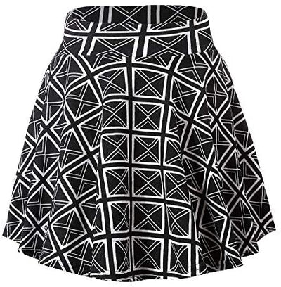 Urban CoCo Women's Basic Versatile Stretchy Flared Casual Mini Skater Skirt (X-Large, Pink) at Amazon Womenâs Clothing store