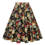 Skirts Women Retro High Waist Midi Skirt