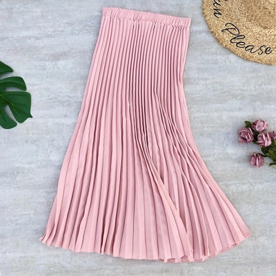 Spring Summer Women Midi Skirts