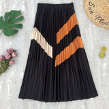 Skirts Womens Pleated Striped