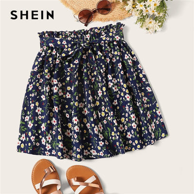 SHEIN Boho Navy Ditsy Floral Print