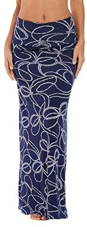 Urban CoCo Women's Stylish Spandex Comfy Fold-Over Flare Long Maxi Skirt at Amazon Womenâs Clothing store
