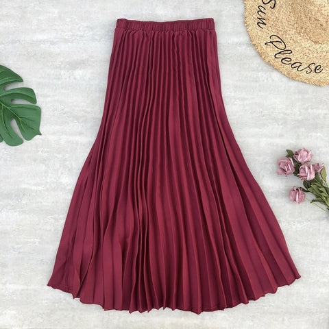 Spring Summer Women Midi Skirts