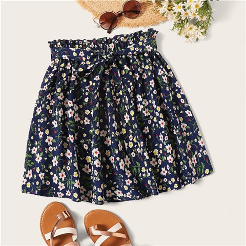 SHEIN Boho Navy Ditsy Floral Print