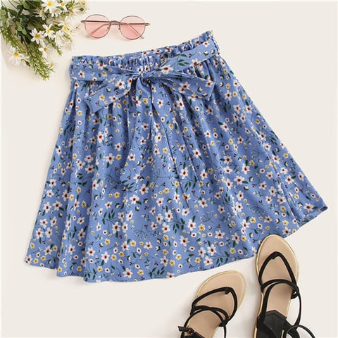 SHEIN Boho Navy Ditsy Floral Print